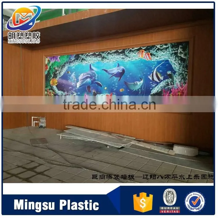 Factory produce panel with internal pvc wall cladding for decoration