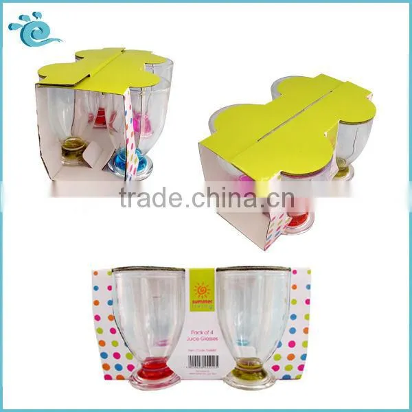Double color personalized clear plastic cups