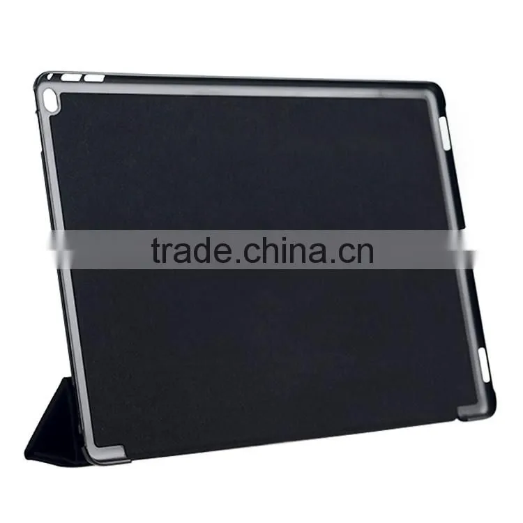 4 folding Pink tablet cover for ipad pro 12.9 inch