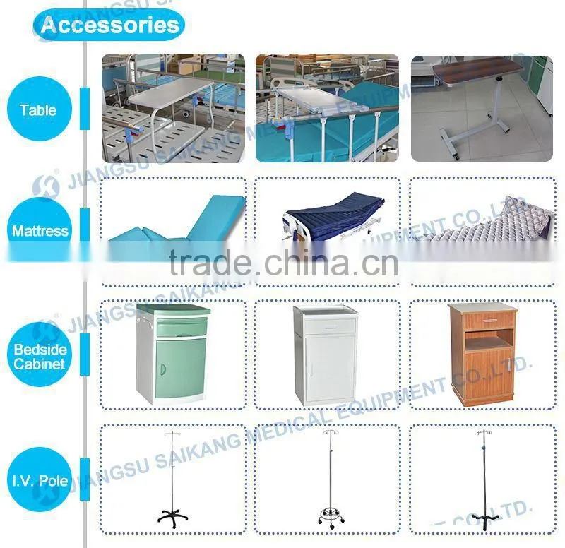 Adjustable Hydraulic Manual Hospital Bed (CE&FDA)