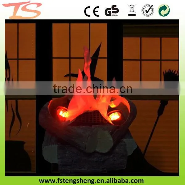Halloween Decor fake camfire wood led flame decoration lamp