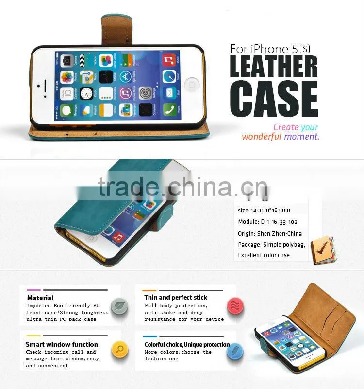 Purple flip leather case for iPhone5S Retro texture!!!