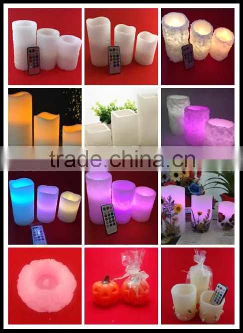 Set of 3 Flameless LED Candle with Moving Flame Wick