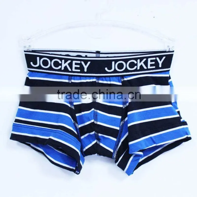 China children's underwear factory orgainc cotton boxer with stripe teen boy underwear