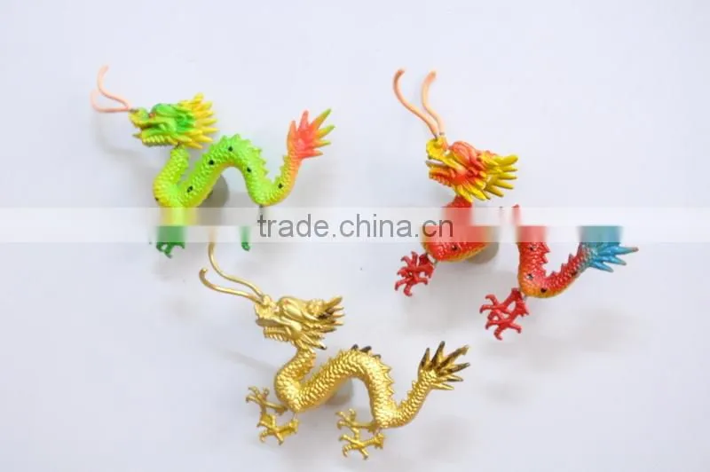 Handmade 6 inch Plastic Dragon shape Fridge Magnets with Single Pole, Promotion Toys