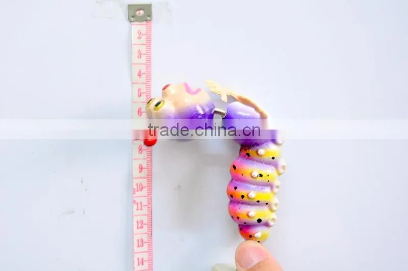 Pearl Powder 4 inch Plastic Caterpillars Promotional Magnetic, Kids Educational Outdoor Toys