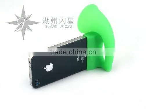 Silicone Horn Stand megaphone Speaker for iPhone