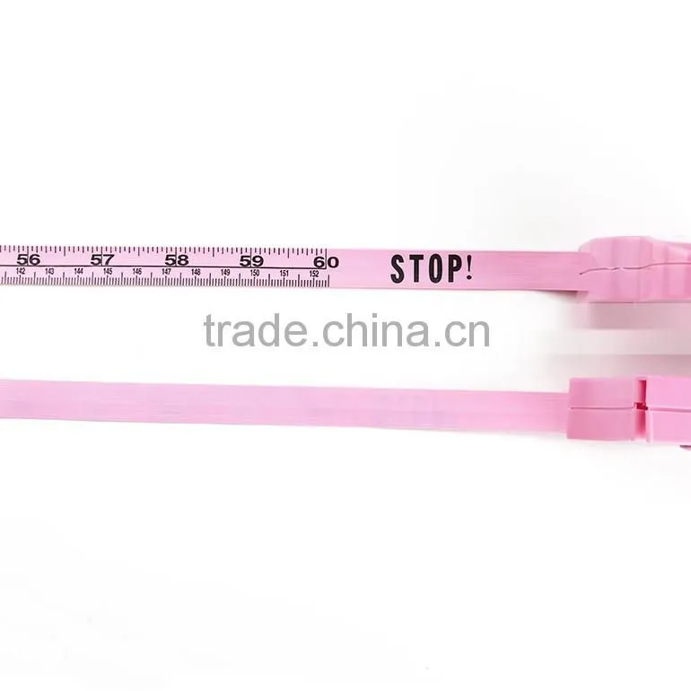 Hot sale pink environment-friendly unique design promotional gift custom printed waist measuring tool
