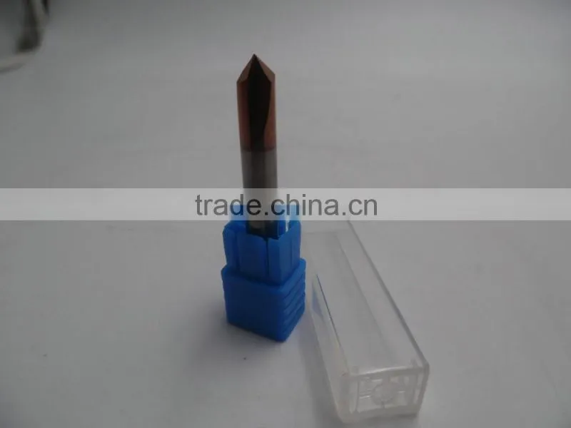 6mm cutting dia 90 degree 2 flutes HRC45 carbide chamfer mill cutter