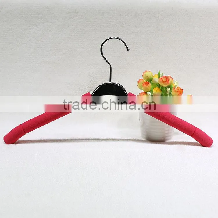 antiskid sponge covered metal electroplating clothes hanger,boys/girls/kids/children/adult