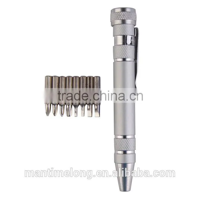 Convenient 8 in 1 Aluminum Precision Multi-Tool screwdriver screwdriver set mini screwdriver