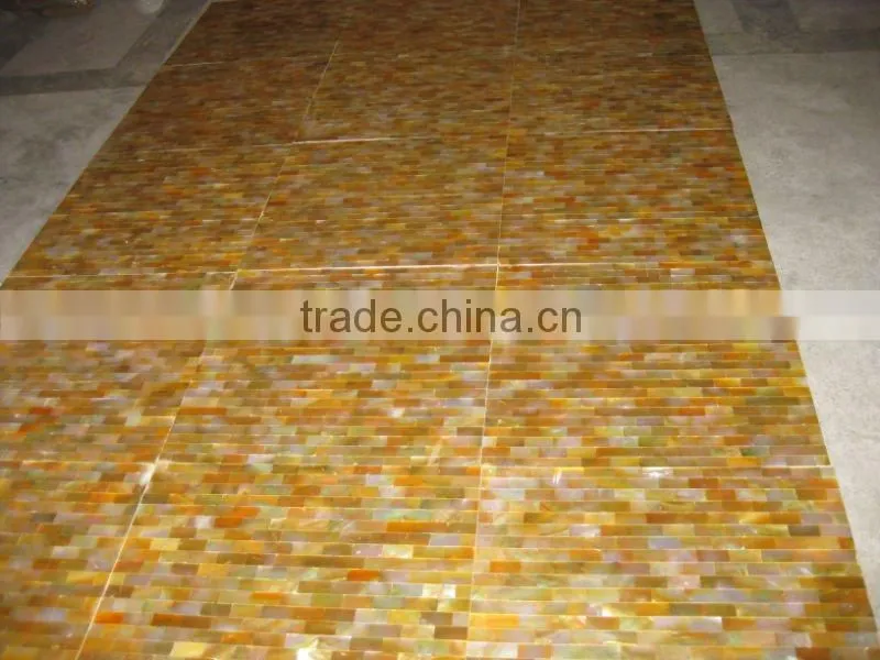 Yellowlip shell marble tile