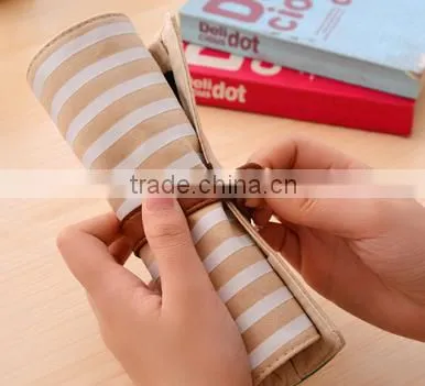 Newest cute Pula girl roll up school pencil case china supplier