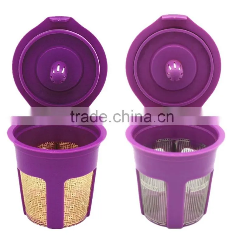 Top quality keurig K-cup gold plating, golden coffee filter, gold keurig k-cups