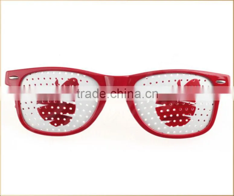 Custom pinhole glasses with ostiole lens