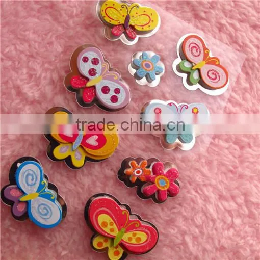 2014 Free sample Layered scrapbook 3d handmade stickers