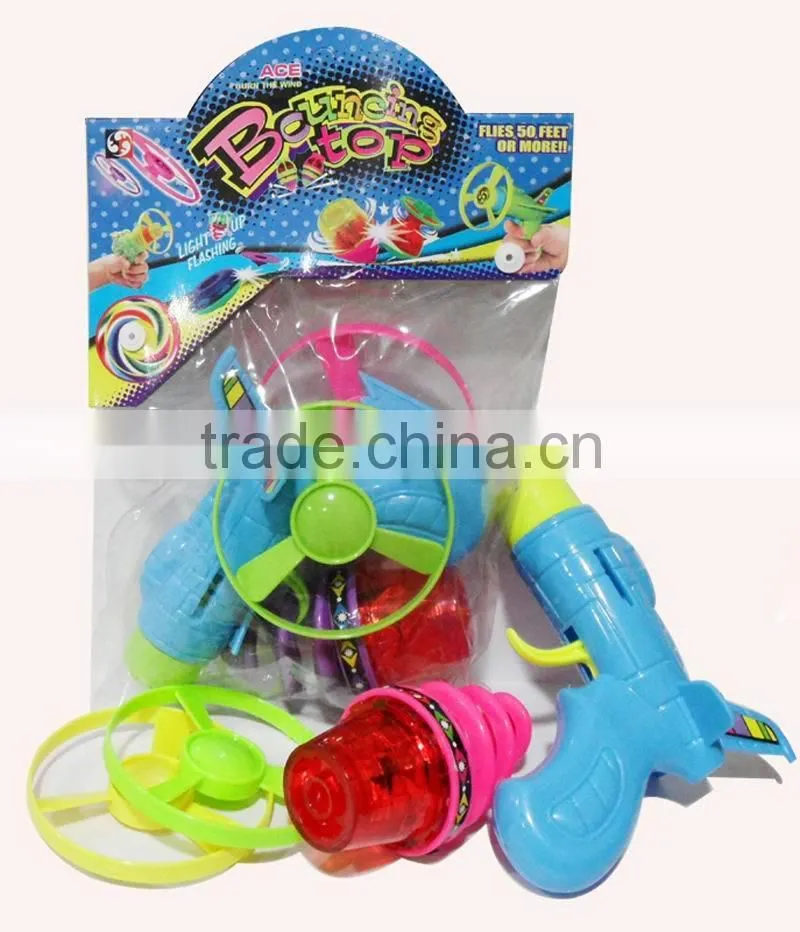 New style plastic flying disc gun for kids, promotion toy