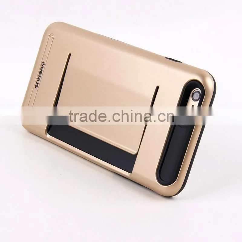 DAMDA Card Clip style mobile accessories for iphone 6 s ,dual layer shock proof phone case