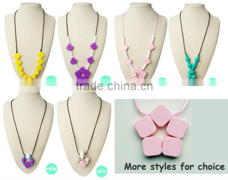 Custom Silicone Teether Jewelry/Baby Chew Sensory Soft Toys