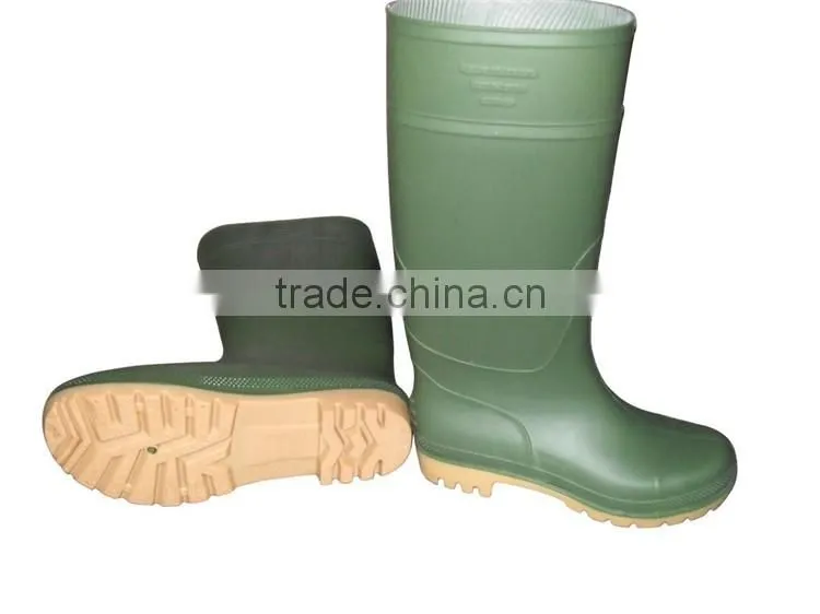 green pvc rain boots without steel toe,wellington boots