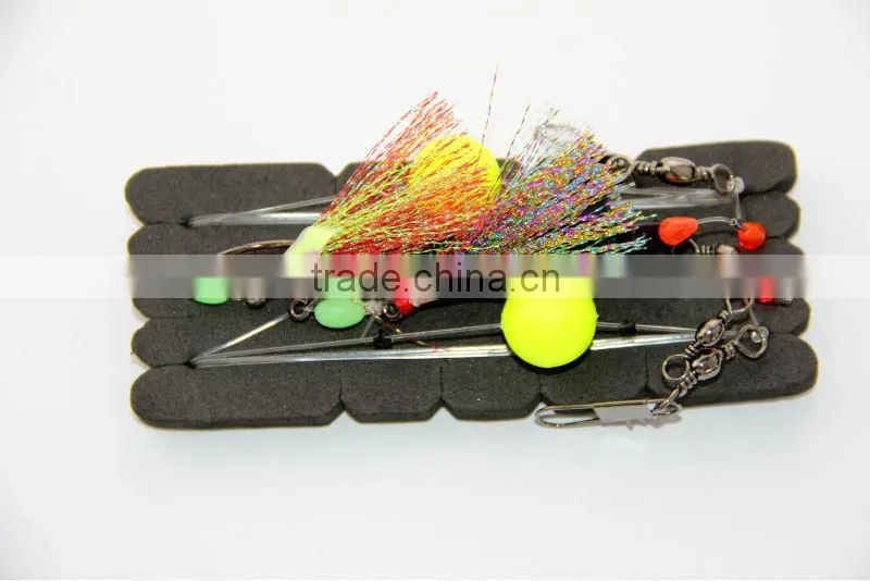 surfcasting pulley flasher float rig rainbown & assassin two trace