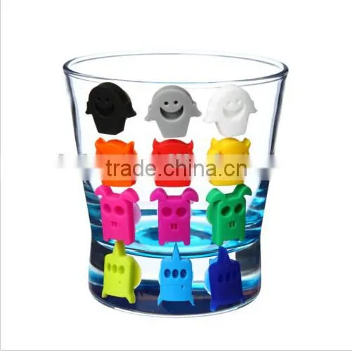 BPA free silicone Suction Cup Glass Marker