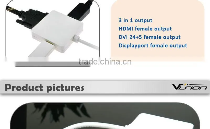 Mini DisplayPort to HDMI DVI & DisplayPort Adapter - White