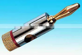 gold banana plug male connector rohs certificate
