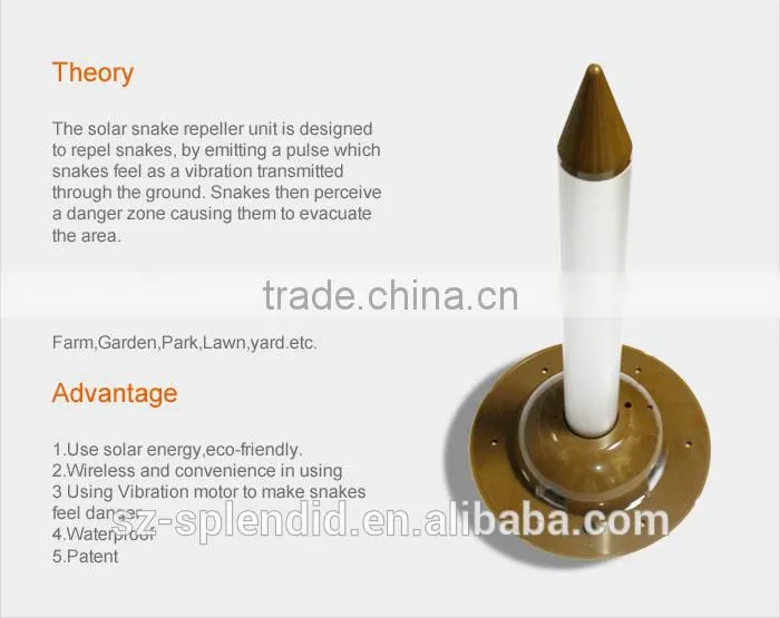Pest control Patent Energy-saving Solar Vibration Snake Repeller GH-318