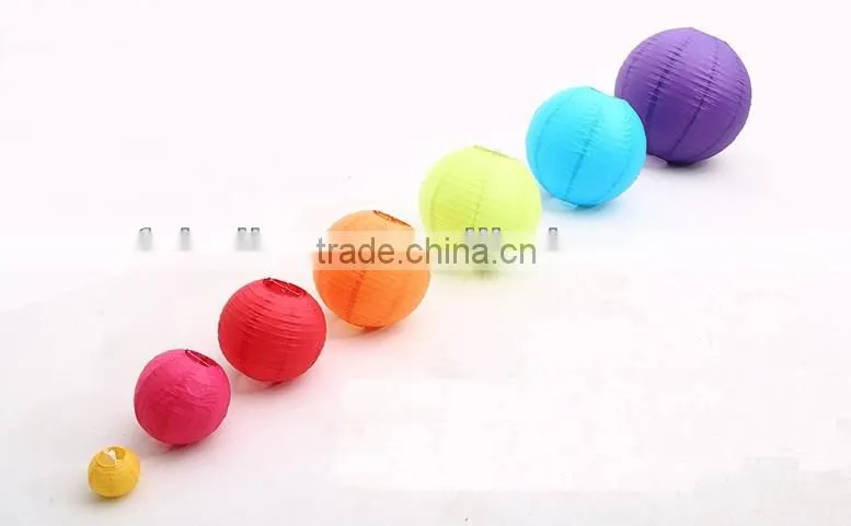 2016 Wholesale cheap paper lanterns Chinese round lanterns wedding paper lanterns