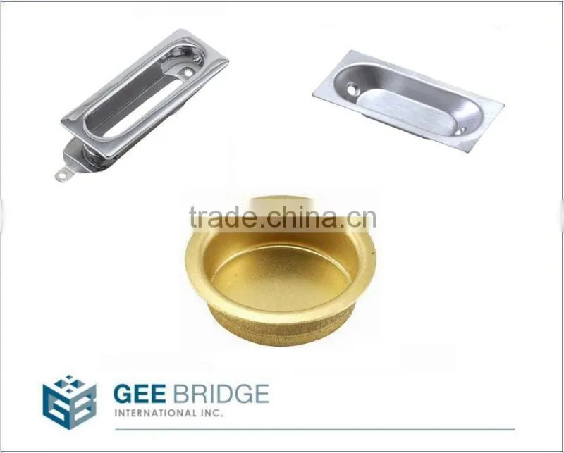 1710404 Solid Brass Furniture Conceal Flush Finger Pull Handle