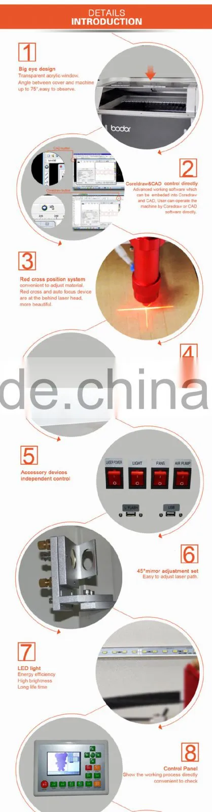 cheap 60w 80w 100w 130w 150w CO2 laser engraving machine