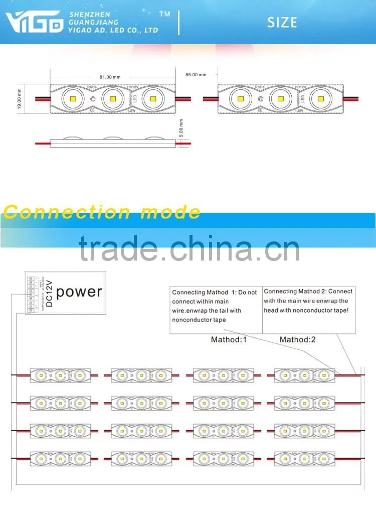 led module high power with lens 2835