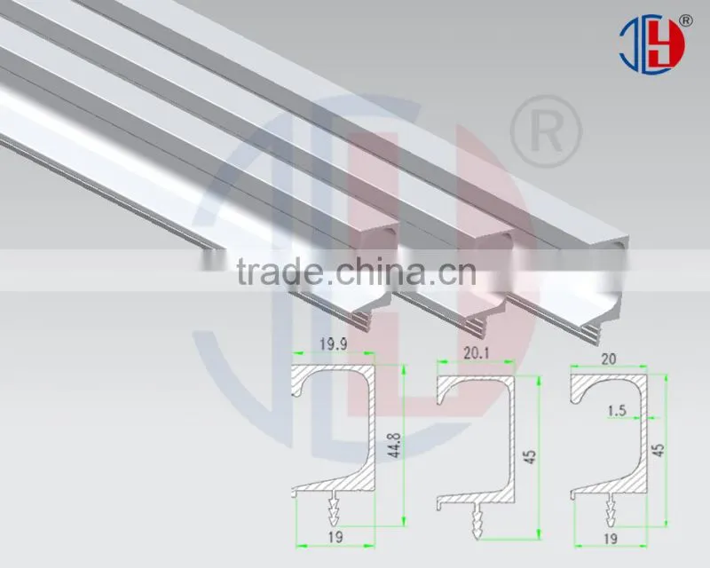 High quality g shape aluminum frame handle for kitchen cabinets