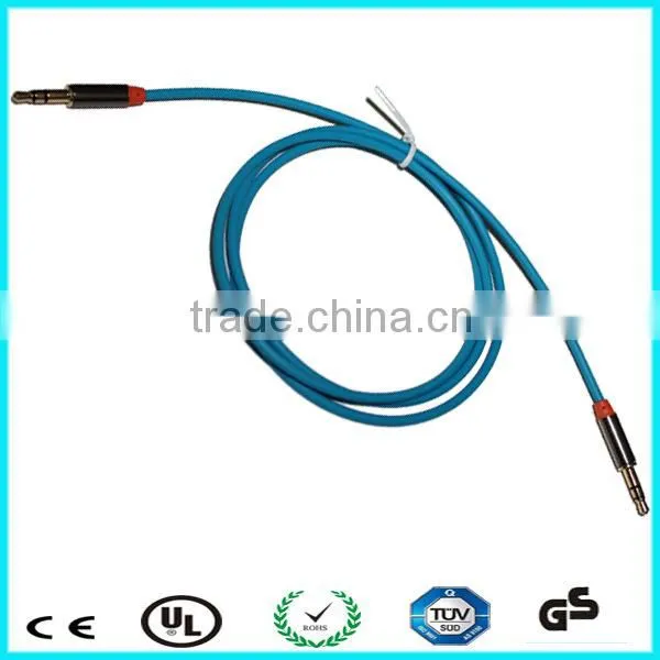 China alibaba TPE 3core 3.5 mm audio cable male plug
