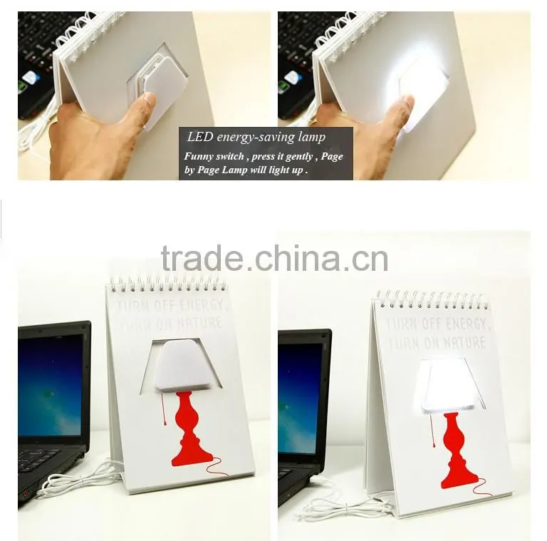 Custom USB Page By Page Lamp Desk Table Lamp LED Night Light