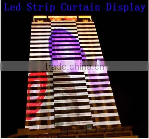 China cheap Outdoor transparent flexible led display / strip led display / curved led screen