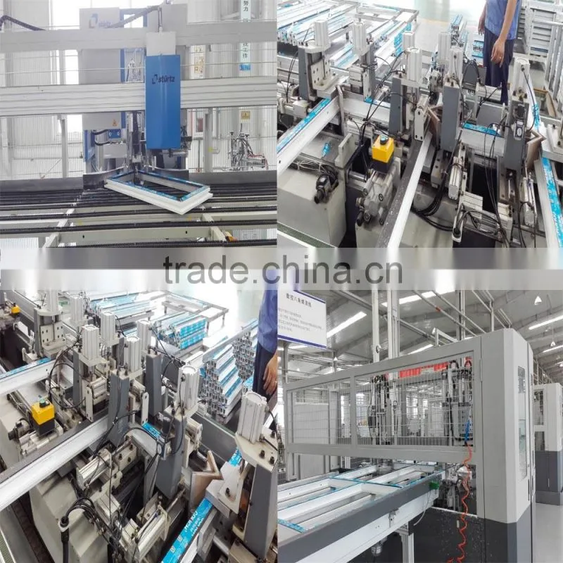 The high performance 60 series double glass pvc plastic window