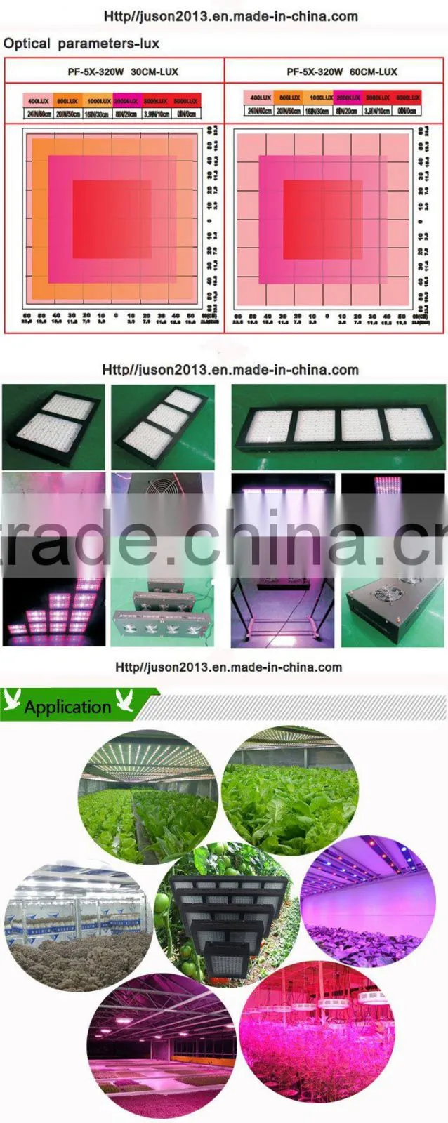 High Power LED Grow Lamps 320W-1600W LED Plant Grow Light