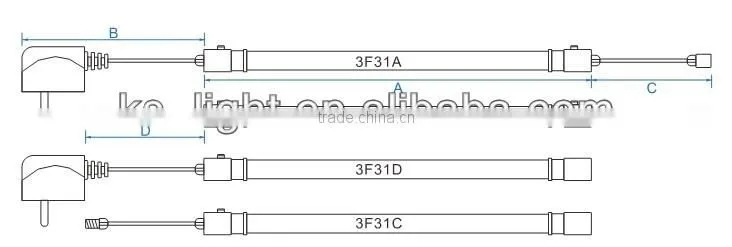 T10 IP65 led waterproof tube, with interal power supply 2014 hot sale for Freezer box/refrigerator/aquarium