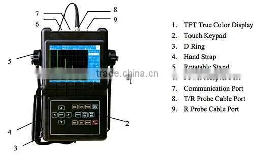 DTEC DUT-1000A Portable Digital Ultrasonic Flaw Detector NDT Testing, Ultrasound,Weld inspection, A scan ,CE ISO Certificate
