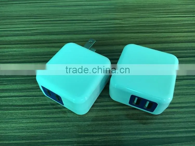 2016 New Design 5V 2A 2 USB Port Travel Adapter USB With Cheap Price