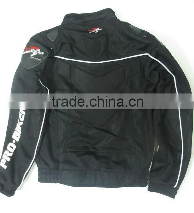 Breathable mesh fabric inside motorcycle jacket