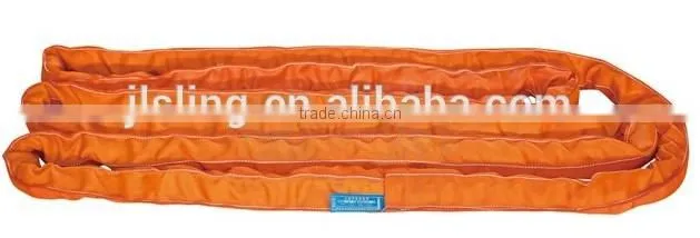 12T safety polyester webbing /webbing sling/round webbing sling with double eye