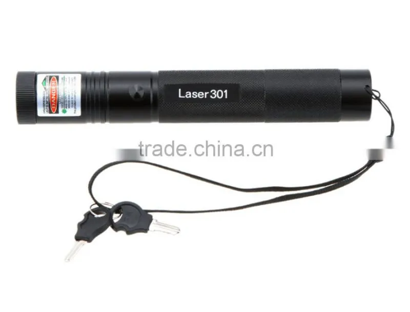 New Arrival Adjustable 50000mW Focus Burning Match Lazer 301 Green Laser Pointer Pen with Safe Key for Sale 10000 Meters