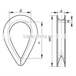 DIN6899 Wire Rope Thimbles, "B" Type