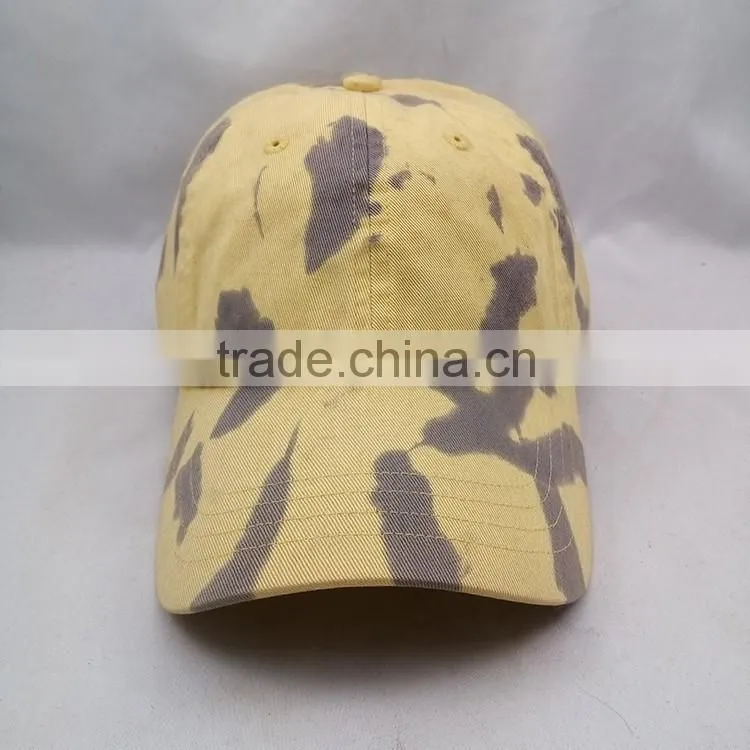 Wholesale custom yellow baseball caps unisex blank scrawl baseball caps