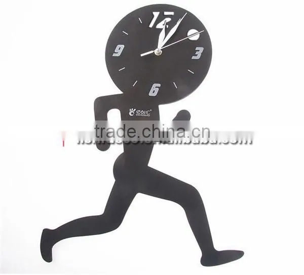Innovative Funny Wall Clock Looks Like A Running Man