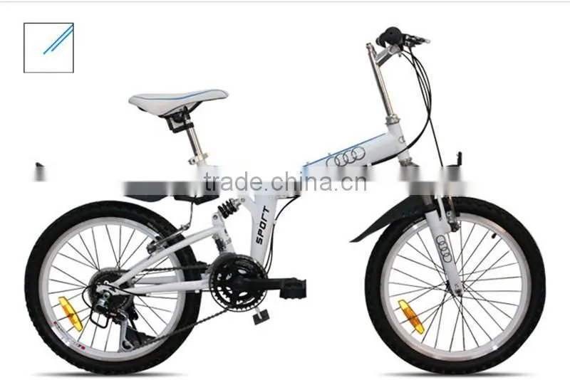 Folding Bicycles 20-Inch Dual-Suspension Mountain Bike 14 Shift To Learn To Drive a Bike Three Color Options