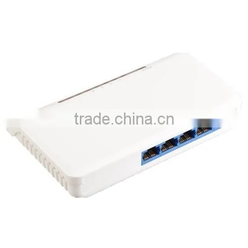 Cheapest mini 5 port 10/100M Desktop Ethernet Switch with plastic case (WD-1005P)
